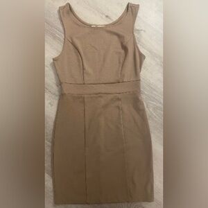 Forever 21 Taupe Sleeveless Bodycon Mini Dress Size Small